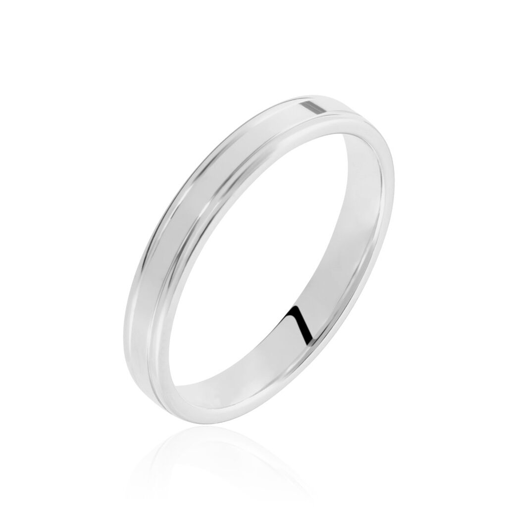 Alliance Beatrice Ruban Plat Or Blanc - Spannringe Familie | OROVIVO