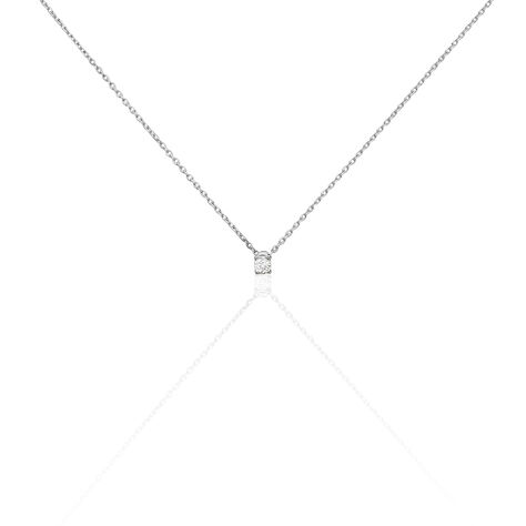 Damen Collier Weißgold 375 Diamant 0,06ct Ravenna - Halsketten  | OROVIVO
