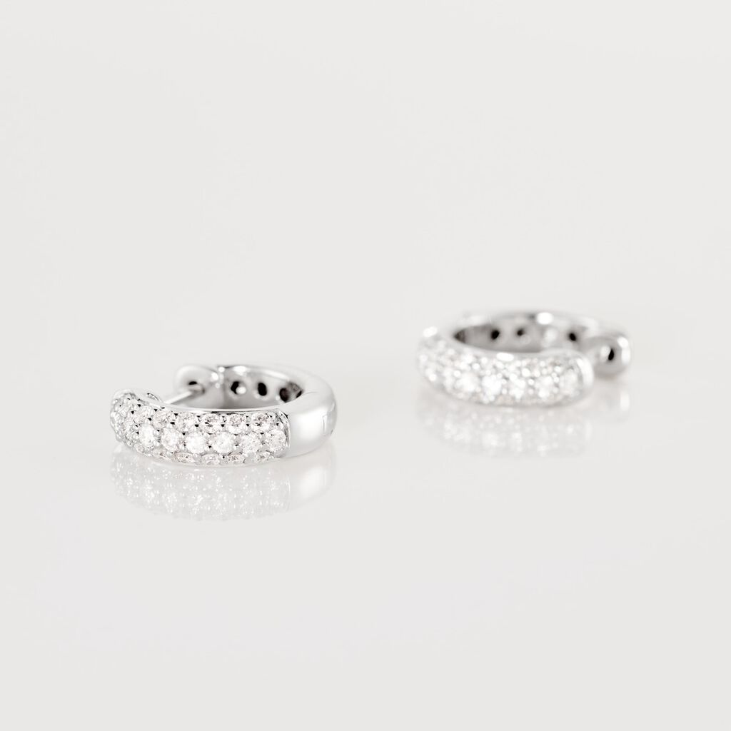  Creolen Weißgold 585 Diamant 0,69ct Brandice 9,00mm  - Creolen Damen | OROVIVO