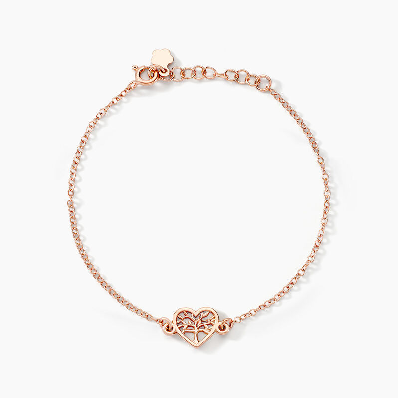 Bracelet Argent Dore Rose Arbre De Vie - Spannringe Damen | OROVIVO