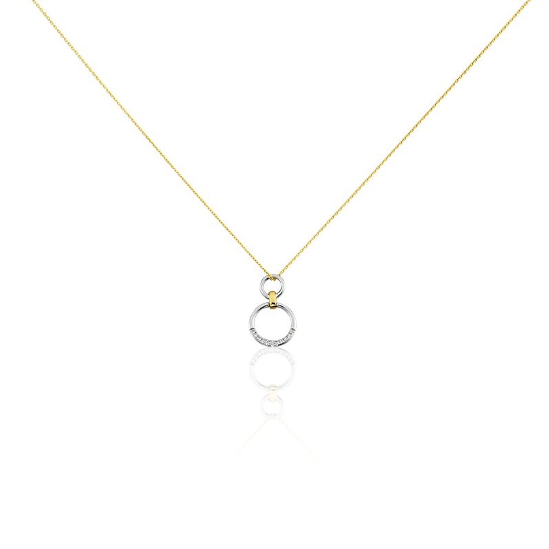 Collier Or Bicolore Nioline Diamant - Spannringe Damen | OROVIVO