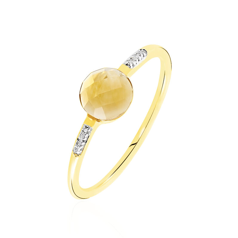 Bague Or Jaune Bonbon Citrine - Spannringe Damen | OROVIVO