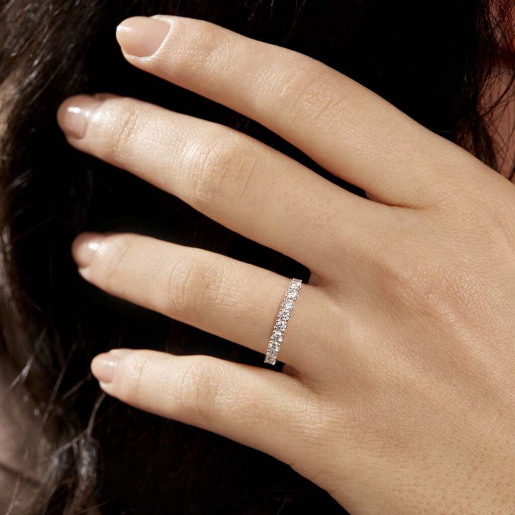 Alliance Hera Or Blanc Diamant - Spannringe Damen | OROVIVO