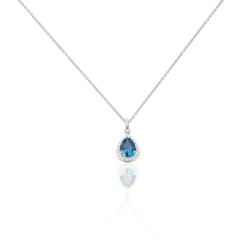 Collier Anatolie Or Weiss Poire Topaze - Spannringe Damen | OROVIVO