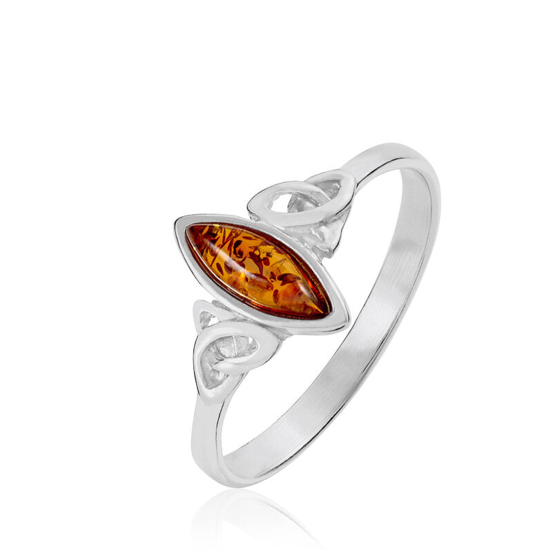 Bague Sloanne Argent Blanc Ambre - Spannringe Damen | OROVIVO