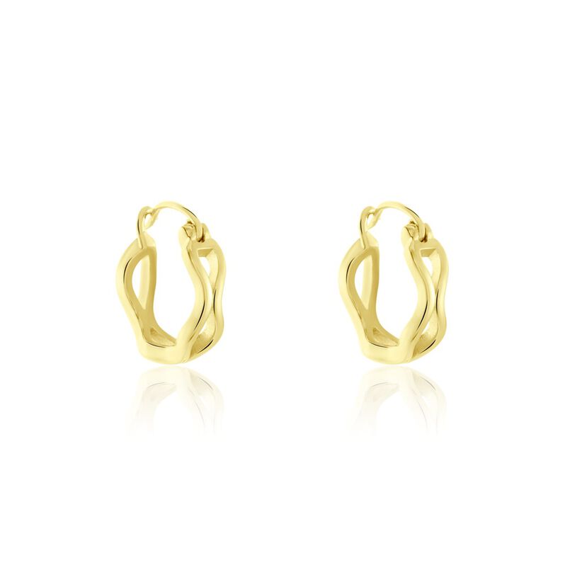 Damen Creolen Messing Gold plattiert  - Creolen Damen | OROVIVO