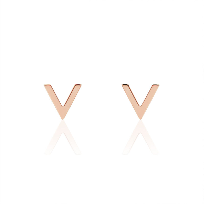 Boucles D'oreilles Puces Celene Or Rose - Spannringe Damen | OROVIVO