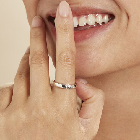 Damen Ring Weißgold 750 synthetischer Diamant 0,26ct Orchestra  - Verlobungsringe Damen | OROVIVO