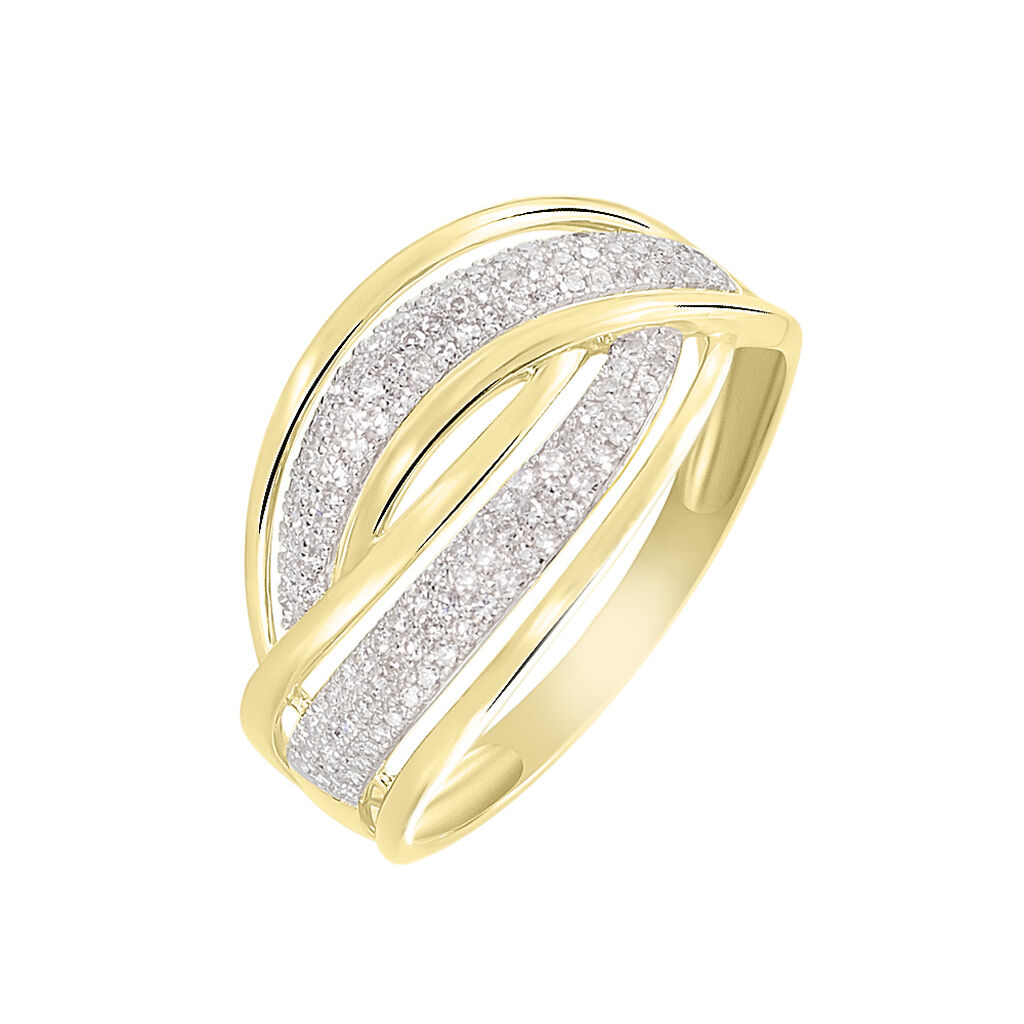 Bague Enora Or Jaune Et Diamant - Spannringe Damen | OROVIVO