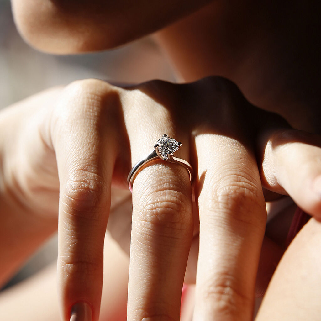 Damen Ring Weißgold 750 Diamant 0,35ct Firmam  - Solitärringe Damen | OROVIVO