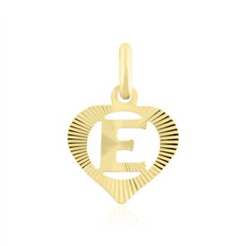Anhänger Gold 375 Buchstabe E Herz - Herzanhänger Damen | OROVIVO