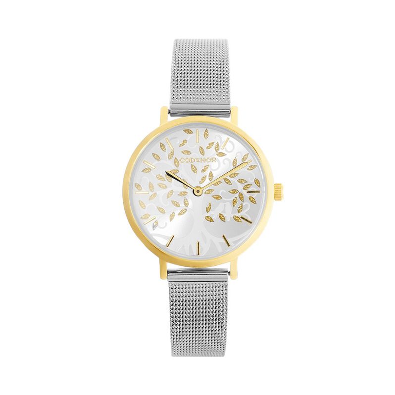 Montre Codhor Camille 2 Fond Gris Motif Arbre - Spannringe Damen | OROVIVO