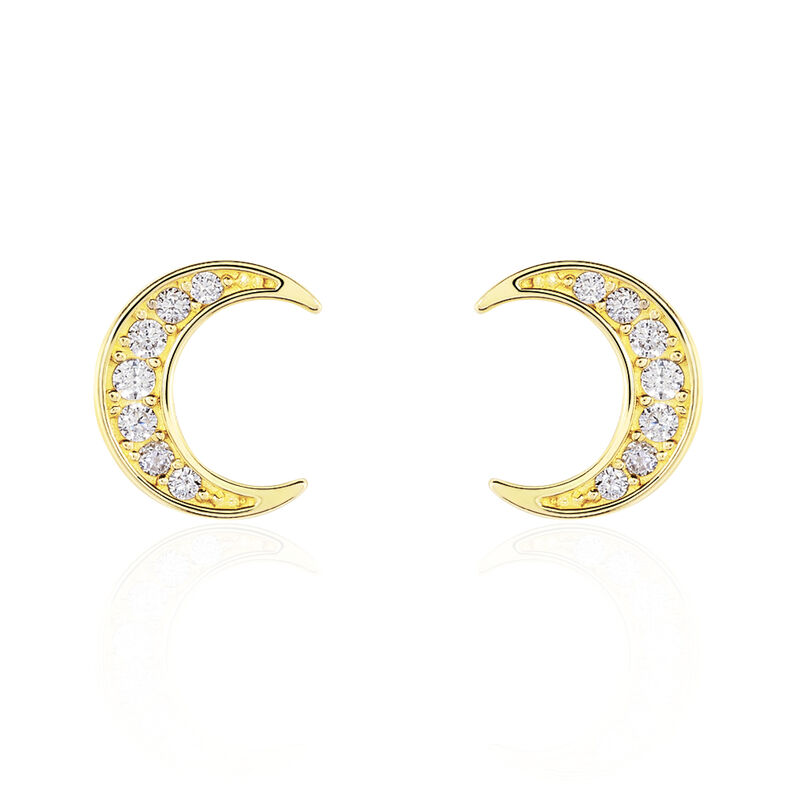 Boucles D'oreilles Or Jaune Francoise-marie Lune - Spannringe Damen | OROVIVO