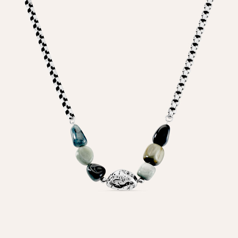 Collana Man Code Acciaio Occhio di Falco - Spannringe Herren | OROVIVO
