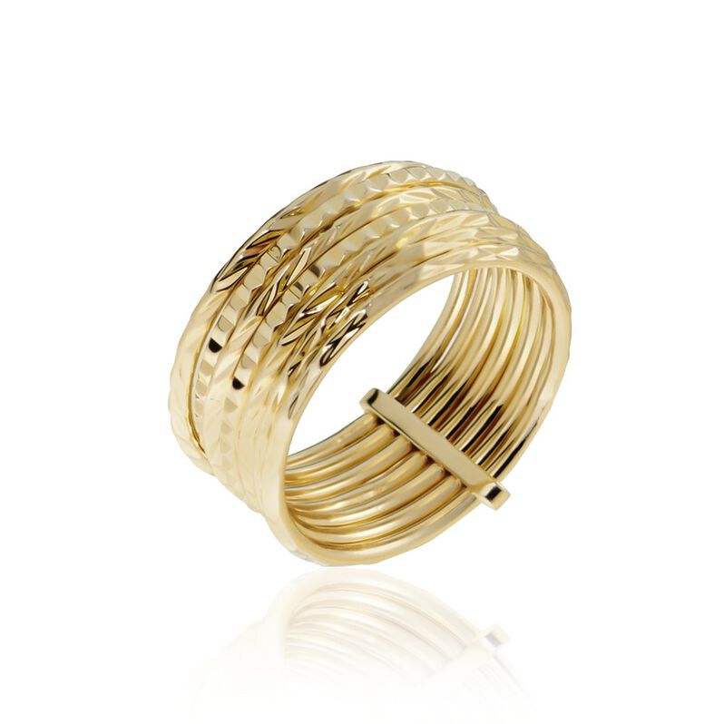 Anello Golden Dream Placcato Oro Giallo - Spannringe Damen | OROVIVO