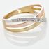 CROISEE 5 Damen Ring Gold Tricolor Gold / Wei&szlig; / Ros&eacute; 375 (9 Karat) Diamant Wei&szlig; 0,020 ct Welle