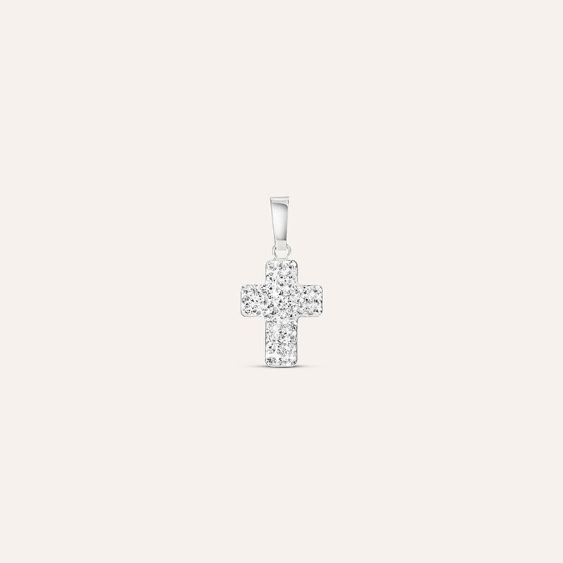Pendente Holy Oro Bianco Cristallo - Spannringe Damen | OROVIVO