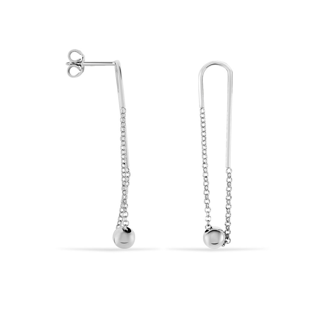 Damen Ohrstecker Lang Silber 925 Kugel - Ohrringe Damen | OROVIVO