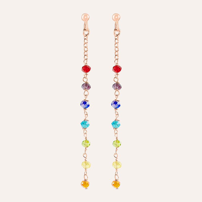 Orecchini Pendenti Silver Soul Argento Rosa Cristallo - Spannringe Damen | OROVIVO