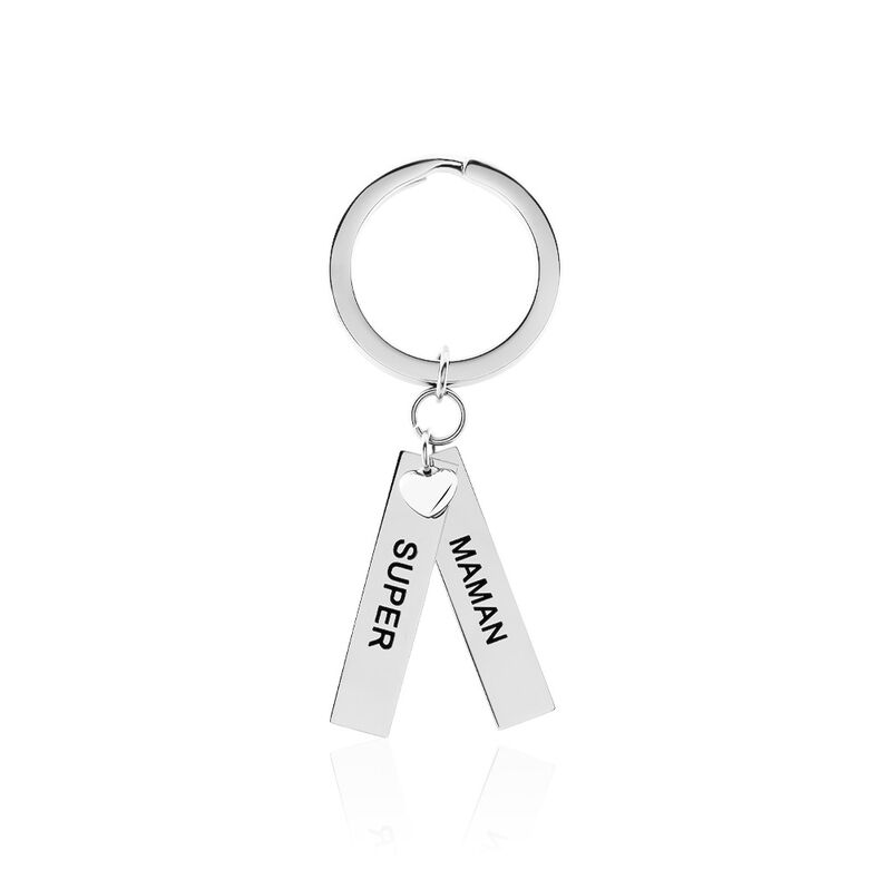 Porte Clef Acier Galmiere Plaques Message - Spannringe Damen | OROVIVO