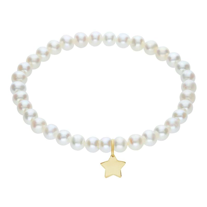 Bracciale Mon Petit Oro Giallo Perla D'Acqua Dolce - Spannringe Kinder | OROVIVO