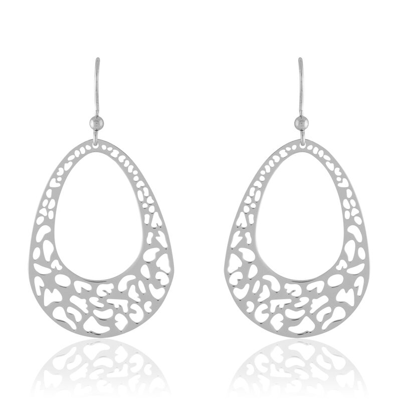 Boucles D'oreilles Pendantes Nessy Argent Blanc - Spannringe Damen | OROVIVO