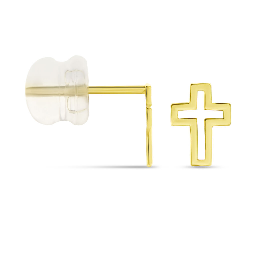 ANOUK KREUZ 1 Damen Ohrstecker Gold 375 (9 Karat) Religi&ouml;ses Kreuz