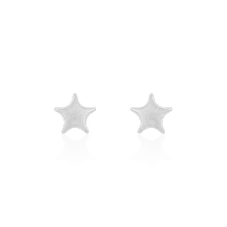 Boucles D'oreilles Puces Alphonsine Etoile Or Blanc - Spannringe Damen | OROVIVO
