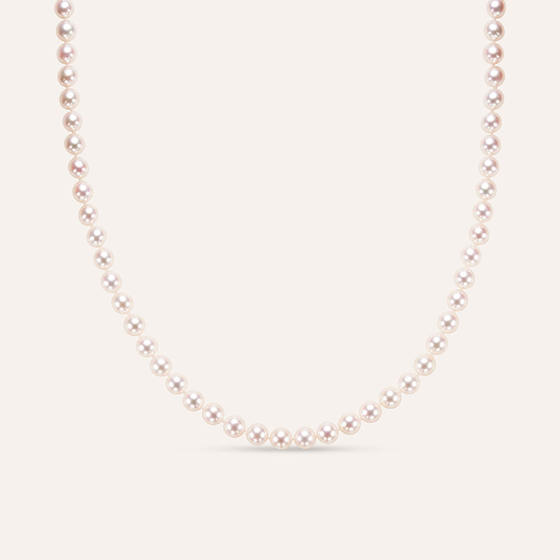 Collana Gabrielle Oro Bianco Perla Akoya - Spannringe Damen | OROVIVO