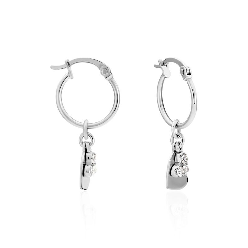 Créoles Salli Argent Weiss Oxyde De Zirconium - Spannringe Damen | OROVIVO