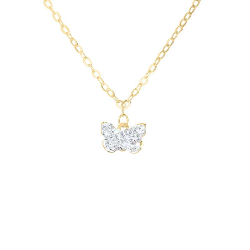 Collana Mon Petit Oro Giallo Cristallo - Spannringe Kinder | OROVIVO