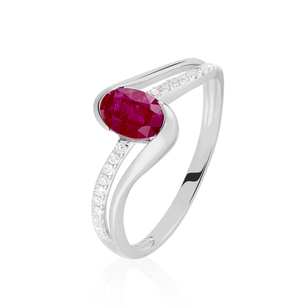 Bague Or Weiss Anja Rubis - Spannringe Damen | OROVIVO