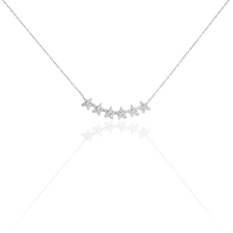 Collier Soeli Or Blanc Oxyde De Zirconium - Spannringe Damen | OROVIVO