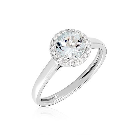 Damen Ring Weißgold 585 Aquamarin Himmelblau 1,44ct Kathi  - Ringe mit Stein Damen | OROVIVO