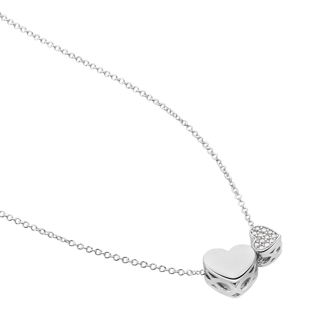 Damen Collier Silber 925 Zirkonia Herz - Halsketten Damen | OROVIVO