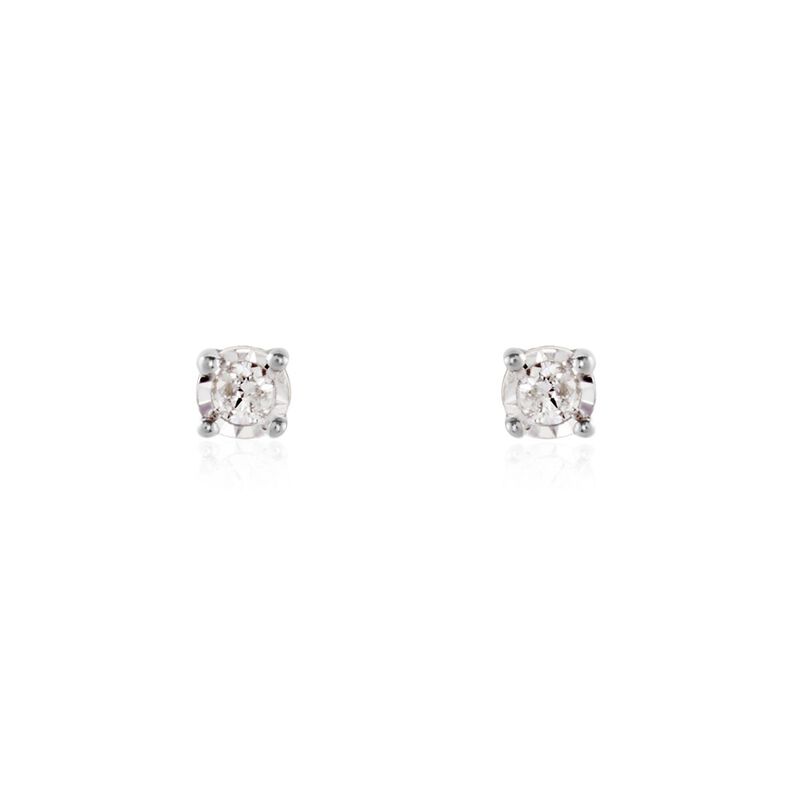 Damen Ohrstecker Weißgold 375 Diamant 0,1ct Lirik  - Ohrstecker Damen | OROVIVO