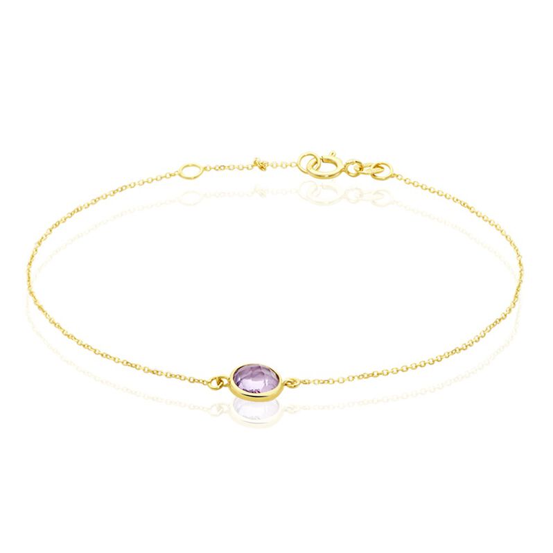 Bracciale Amélie Oro Giallo Ametista - Spannringe Damen | OROVIVO