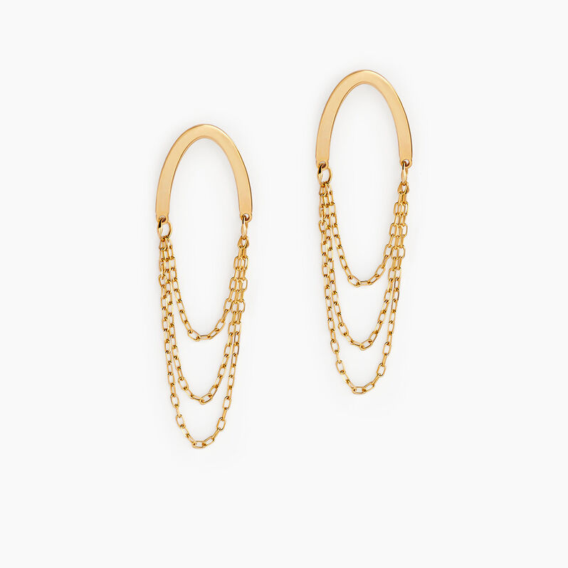Boucles D'oreilles Pendantes Murali Or Jaune - Spannringe Damen | OROVIVO