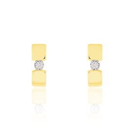 Damen Ohrstecker Gold 375 Diamant 0,04ct  - Ohrstecker Damen | OROVIVO