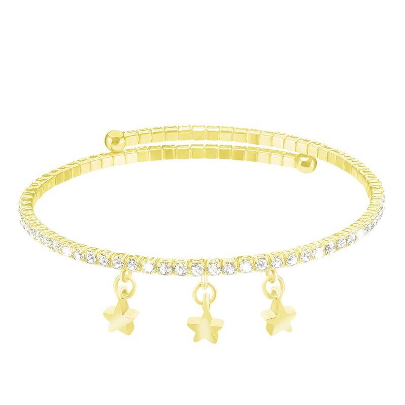 Bracciale charm stelle in metallo rodiato e cristalli - Spannringe Damen | OROVIVO