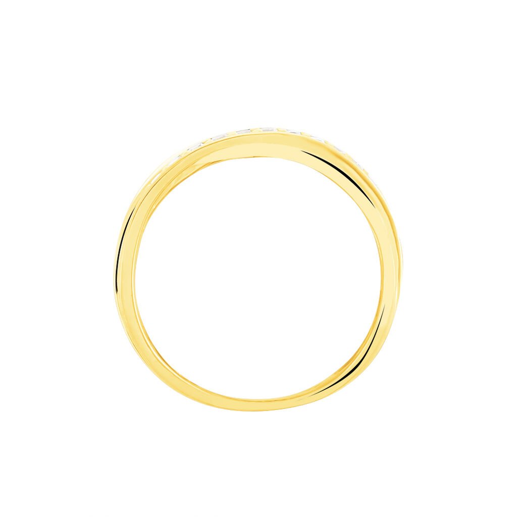 Damen Ring Gold 375 (9 Karat) Zirkonia Wei&szlig;