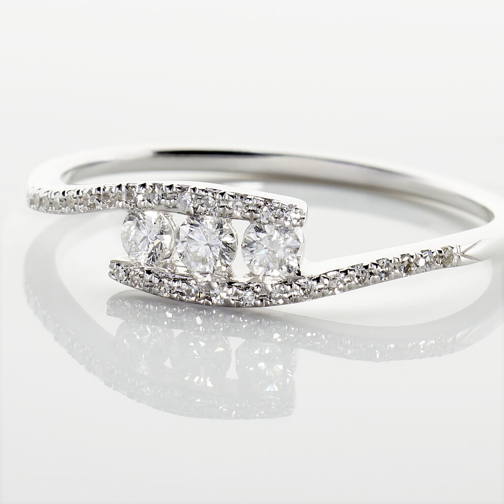 Bague Eternite Or Blanc Diamant - Spannringe Damen | OROVIVO