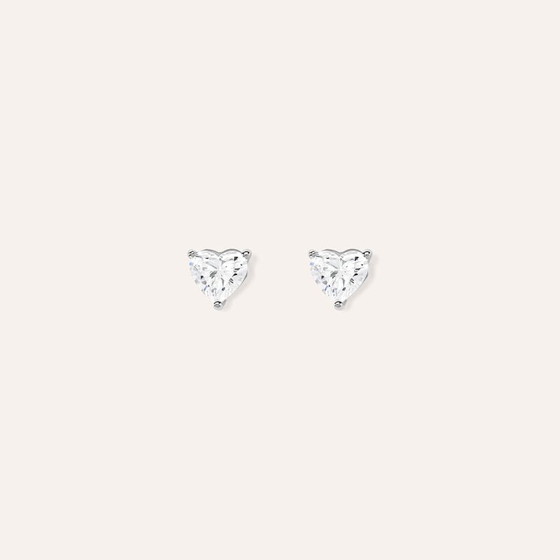 Orecchini Lobo Punto Luce Diamade Oro Bianco Diamante Lab-Grown - Spannringe Damen | OROVIVO