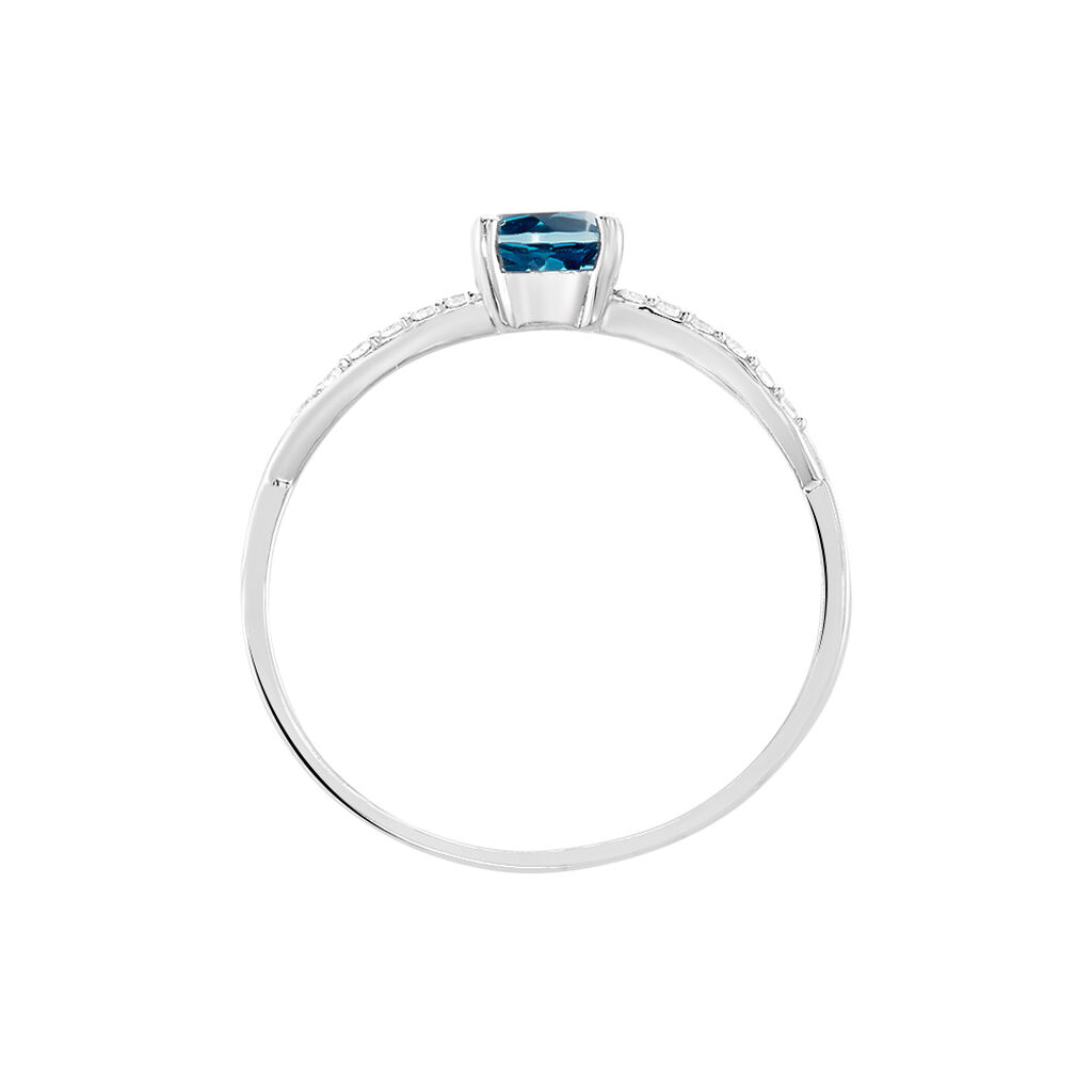Bague Or Weiss Lalia Solitaire Toapaze - Spannringe Damen | OROVIVO