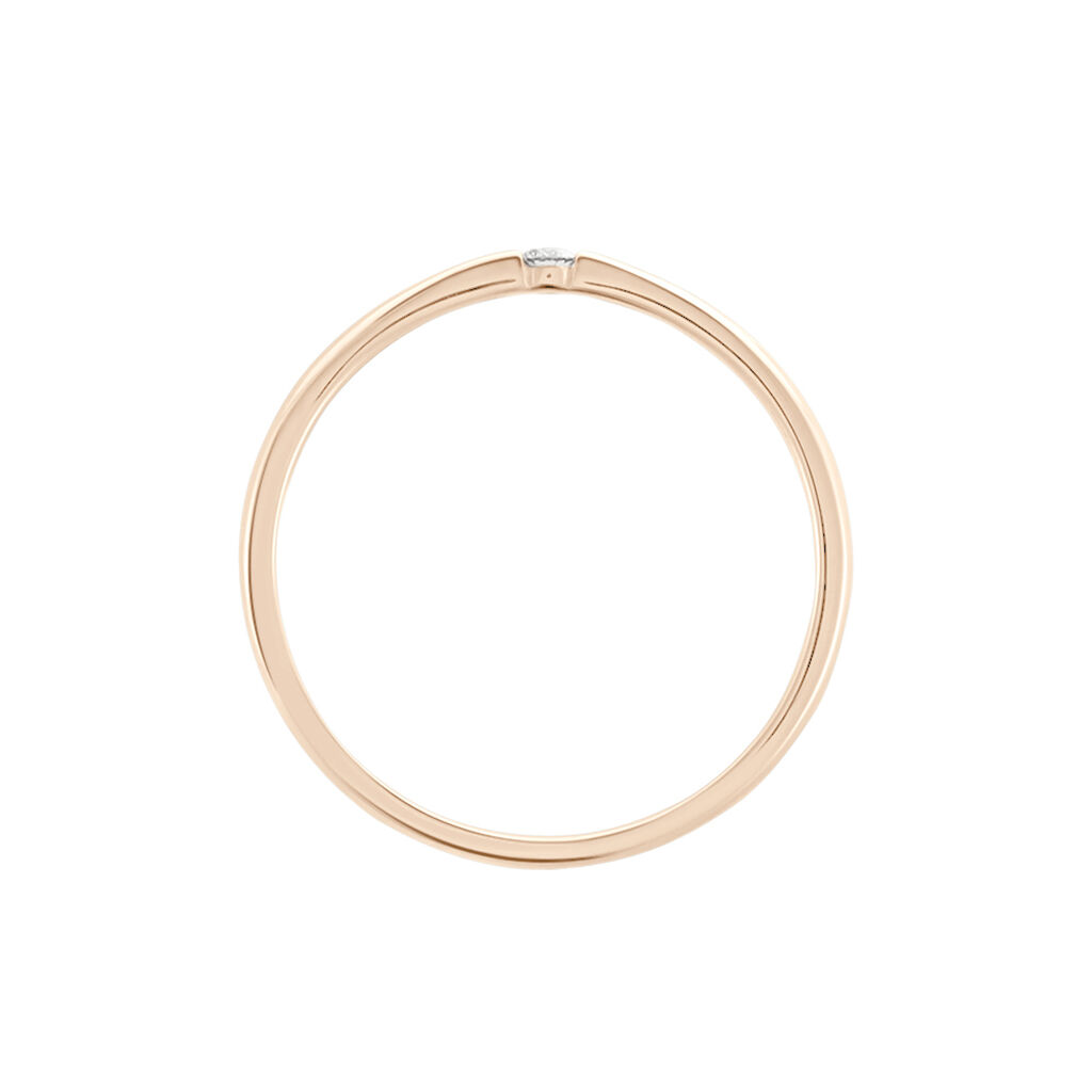 Graz Damen Ring Rosegold 375 (9 Karat) Diamant Wei&szlig; 0,03 ct B 1,8 mm