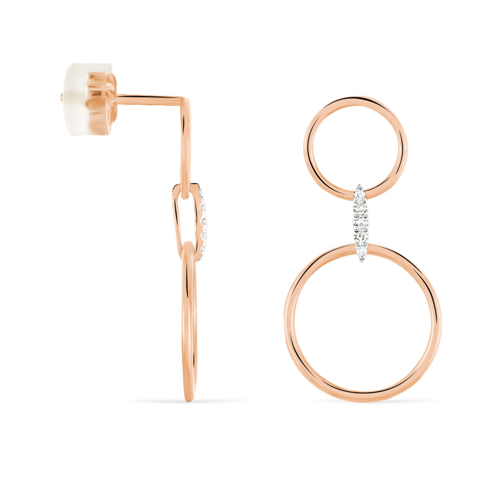 Boucles D'oreilles Anea Or Rose Cercles - Spannringe Damen | OROVIVO