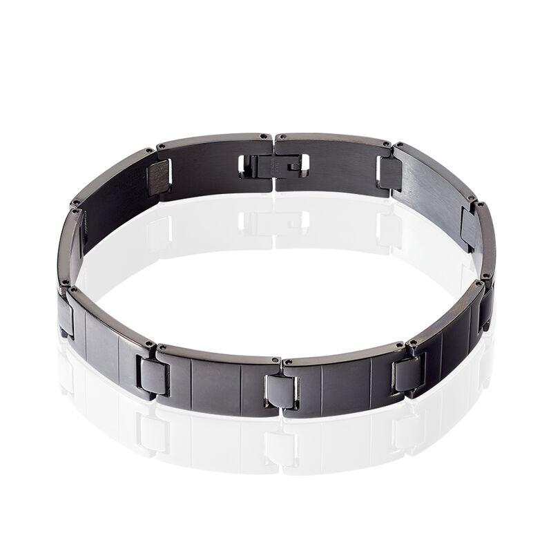 Bracelet Acier Pvd Noir Black - Spannringe Herren | OROVIVO