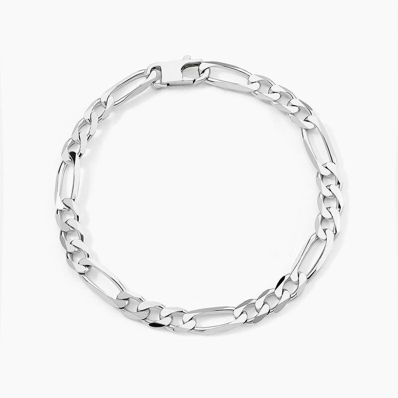 Bracelet Vivian Maille Alternee 1/3 Argent Blanc - Spannringe Herren | OROVIVO