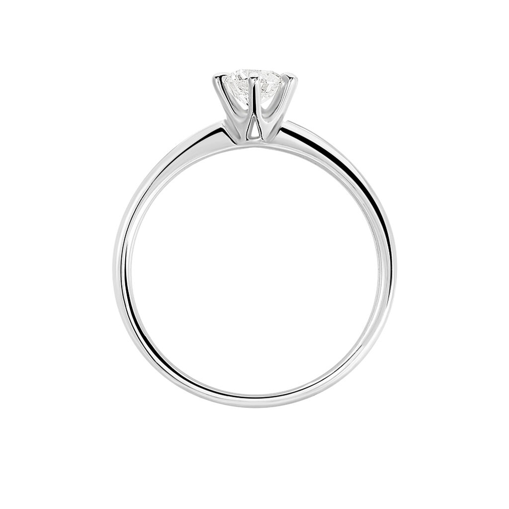 Solitaire Or Blanc Et Diamant - Spannringe Damen | OROVIVO