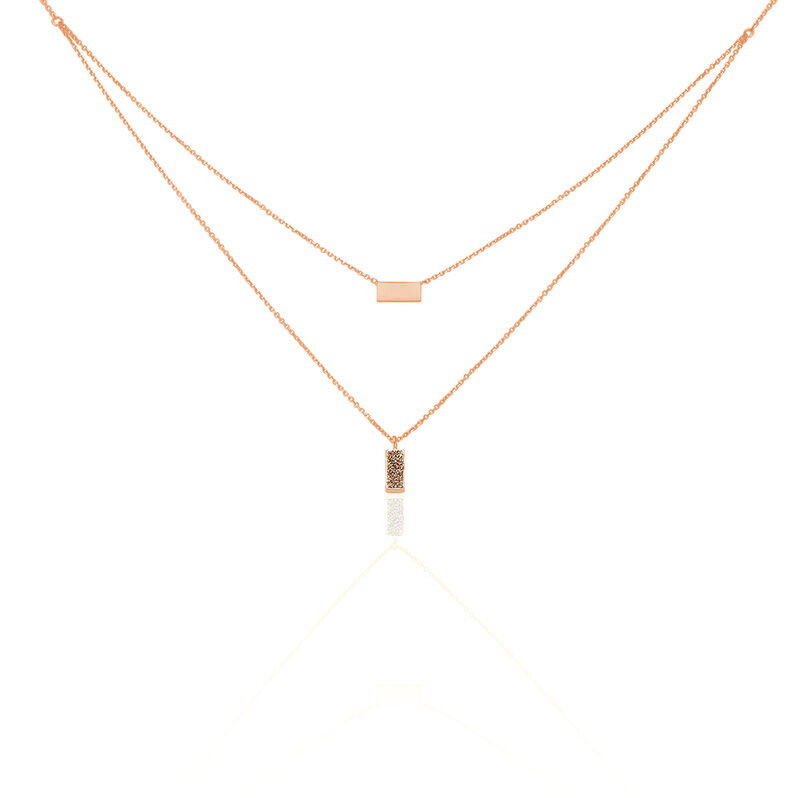 Collier Or Rose Celtina Forme Baguette - Spannringe Damen | OROVIVO